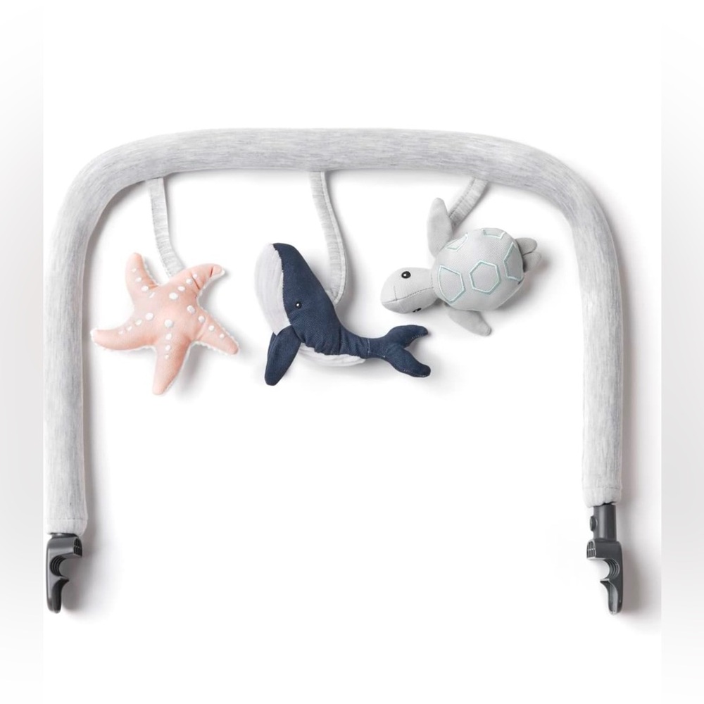 Ergobaby Evolve 3-in-1 Bouncer Toy Bar Accessory, Ocean Wonders Light Grey